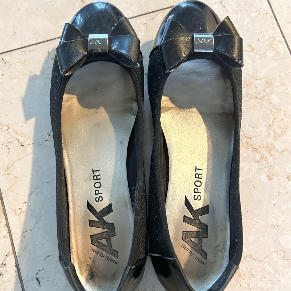 anne klein sport bow ribbon mary janes ballet flats - Picture 7 of 7